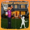 SEVOBAL Party Decorations Accessories 12FT Giant Halloween Inflatable Blow Up Decorations, Pumpkin Man Holding Skull, Multicolored, 30"*30"*72" - 4 of 4