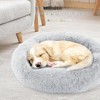 VisioGear Pet Beds, 20 inch Donut Pet Bed, Calming Bed for Pets, Round Dog Donut Bed Washable, Gray, 20"*20"*8" - 3 of 4