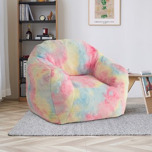 COZONY 39 Inch Kids Bean Bag Chair - Soft Fluffy Sofa with Sponge Filler, Backrest & Armrest, 37.5 Lbs Capacity Reading Chair - 1 of 4