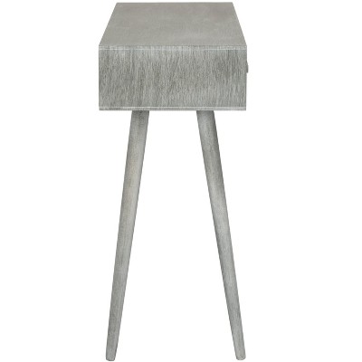 Slate Grey Pine Wood 3-Drawer Console Table