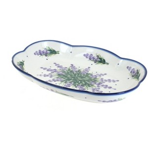 Blue Rose Polish Pottery 11E WR Scallop Dish - 1 of 2