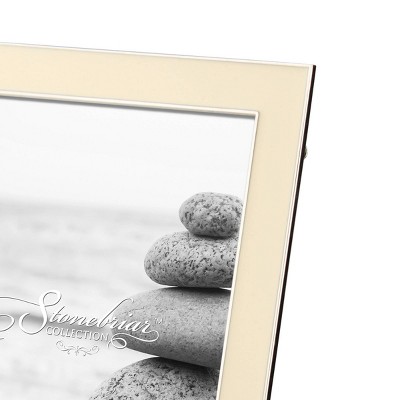 Ivory Epoxy Resin 4x6 Picture Frame with Silver Trim