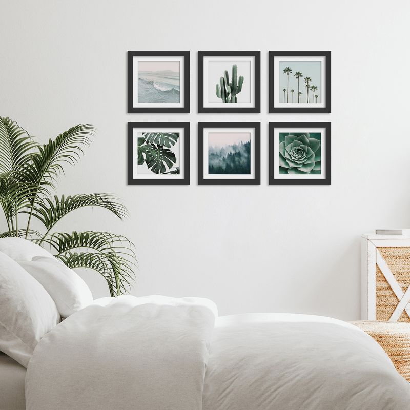 Minimalist Nature Photography 6 Piece Square Framed with Mat Gallery Wall Set With Mat - Americanflat, 2 of 10