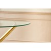 Mayeerty Golden Coffee Table with metal leg and glass,Modern Space Saving Kitchen Table for Living Room - 4 of 4