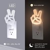 Globe Electric Auto On Off Neon Peace Sign Night Light: LED Peace Sign Lighting, Green, Novelty Nightlights, Electric - 3 of 4