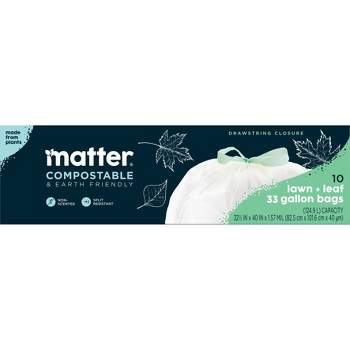 Matter Compostable Lawn and Leaf Bags - 33 Gallon/10ct