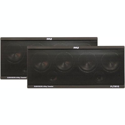 Pyle 6-Way Sunvisor Mount Tweeter System - 200 Watt Car Audio Tweeters - Piezo-Type Midrange & High-End