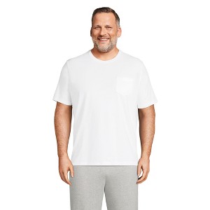 Lands' End Men's Super-T Short Sleeve T-Shirt with Pocket - 1 of 4