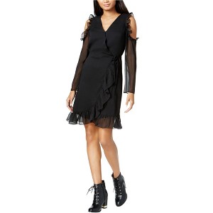 maison Jules Womens Cold-Shoulder A-line Dress - 1 of 1
