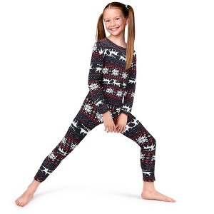 Rocky Thermal Underwear for Girls, Long Johns Fleece Lined Set, Shirt & Pants, Base Layer - 1 of 4