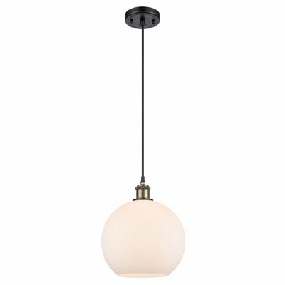 Athens - 1 Light Cord Hung Mini Pendant In Industrial Style-13 Inches Tall and 10 Inches Wide