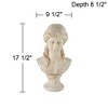 Kensington Hill Classic Greek 17 1/2" High Antique White Bust Sculpture - image 4 of 4