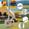 Coucheta Stainless Steel Camping Tent Stove with Pipe & Bag, Portable Wood Burning Stove for Outdoor Cooking, Hot Tent, Backpacking, Firewood - 4 of 4