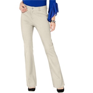 I.N.C International Concepts Womens Curvy Bootcut Casual Trouser Pants, Beige, 12 - 1 of 1