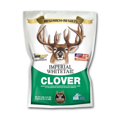 Whitetail Institute Imperial Whitetail Perennial High and Low Temperature Sustaining Clover Field Nutritious Deer Food Planting Seeds