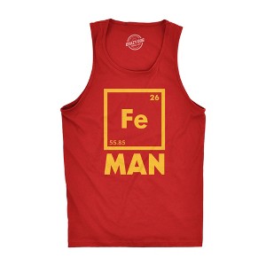 Mens Fitness Tank Iron Science Tanktop Cool Novelty Funny Nerdy Graphic Print Tshirt - Crazy Dog Men's Tank Top - 1 of 4