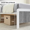 Full Size Bed Frame with Wave Pattern Headboard, No Box Spring Needed, Non-Slip and Noise-Free, Vintage Brown Finish - 3 of 4