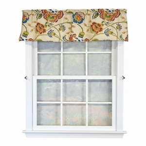 RLF Home 100% Cotton High Quality Moira Tailored Window Valance with 1.5" Rod Pocket 50" W X 12" L Multi - 1 of 4