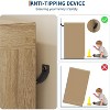43.3'' H Armoire Wardrobe Closet with 4 Drawers and 2 Doors, Hanging Rod, Multifunctional Wooden Dresser with Storage Closet, Bathroom Cabinet - 4 of 4