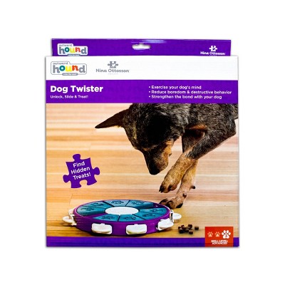 Purple and Blue Interactive Dog Treat Puzzle Dispenser