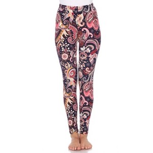 Women's One Size Fits Most Printed Leggings - One Size Fits Most - White Mark - 1 of 3