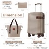 FURNIinspire Bag And Luggage Sets 3 Piece Carry On Luggage Sets, Lightweight Hard Shell Suitcase with Wheel, Bag Set, Beige, 8.9"*13.6"*21.3" - 3 of 4
