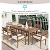 NicBex Countryside Outdoor Dining Set 1 Acacia Table&6 Upholstered Chair,Set of 7,Patio Conversation Furniture Set for Balcony,Garden&Backyard - 4 of 4