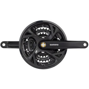 Shimano Acera FC-M371-L Crankset 175mm 9-Speed 48/36/26t Riveted| Black - 1 of 2