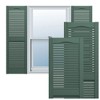 Plastic Development Group 14 x 55 Inch Exterior Vinyl Louvered Shutters, Green - 4 of 4