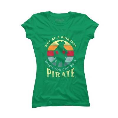 Junior's Design By Humans Funny Pirate Freebooter Buccaneer By MINHMINH T-Shirt