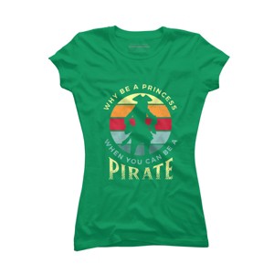 Junior's Design By Humans Funny Pirate Freebooter Buccaneer By MINHMINH T-Shirt - 1 of 3