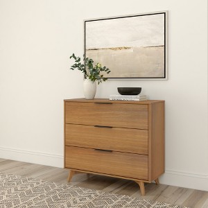 Plank+Beam 3 Drawer Dresser with Brass Handle - 1 of 4