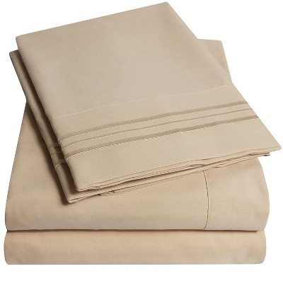King Taupe Ultra Soft Microfiber 4-Piece Sheet Set