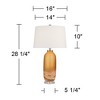 Possini Euro Design Possini Euro Lapis 28 1/4" High Tian Orange Art Glass Table Lamp - 4 of 4