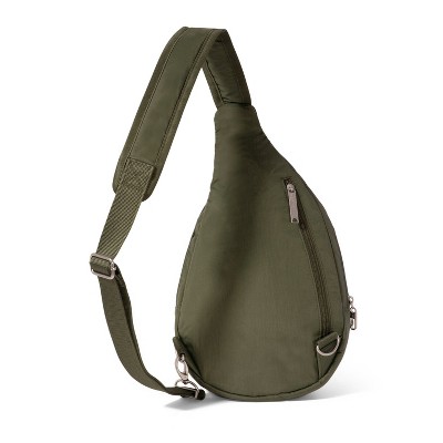 Baggallini Securtex Anti-Theft Multi Zip Sling Bag - Thyme — фото 3