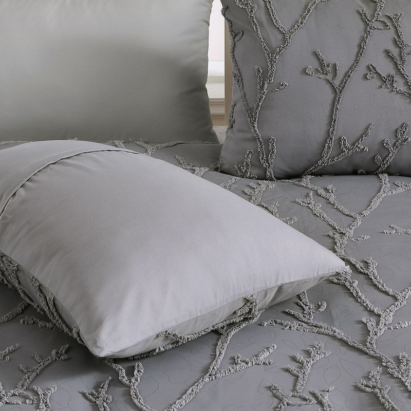 Shabby Chic Branches Tufted Embroidery Duvet Cover Set, 2 of 6