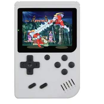 Link Handheld Video Game Console 400 Classic Retro Games Portable Can Connect To TV Two Players Rechargeable Battery - White