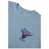 Mens Coors Banquet Rodeo Logo Distressed Front and Back Dusty Blue T-Shirt - 4 of 4