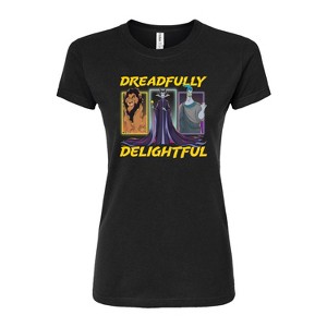 Women's - Disney Villains - Dreadlfully Delightful Scar Maleficent Hades Juniors Fitted Graphic T-Shirt - 1 of 3