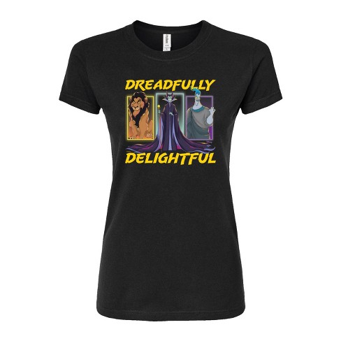 Women's - Disney Villains - Dreadlfully Delightful Scar Maleficent Hades Juniors Fitted Graphic T-Shirt - image 1 of 3