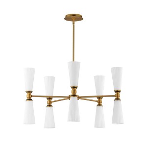 Maxim Lighting Krevat 10 - Light Chandelier in  Black/Natural Aged Brass - 1 of 1