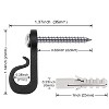 10pcs /Box Holiday Lights Hanger Hooks With Phillips Screw For Wire And Led Light(White) - 3 of 4
