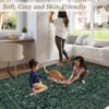 Boho Print Washable Rugs Non Slip Low Pile Vintage Floral Traditional Carpet for Living Room - 4 of 4