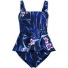 Lands' End Women's Smocked Tankini Top and High Waisted Bottoms Swimsuit Set - 3 of 3