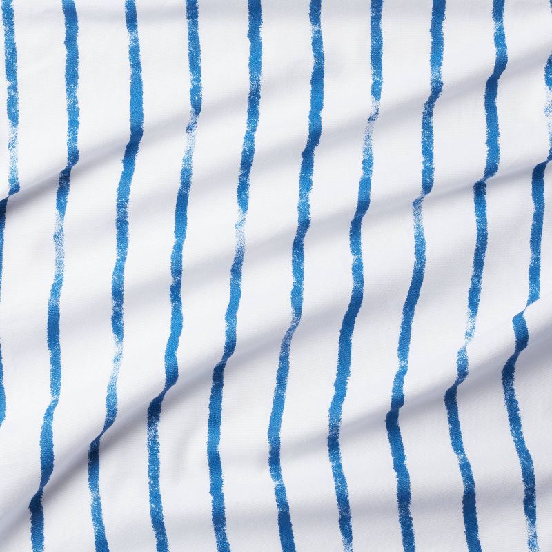 Fitted Crib Sheet Stripe - Navy/White - Cloud Island&#8482;, 4 of 6