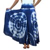 Agan Traders Women's Boho Summer Tie-dye High Waistband A Line Flared Maxi Skirt - 3 of 4