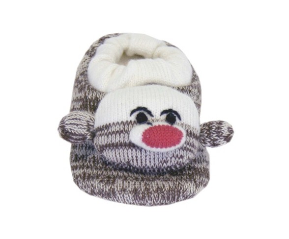 Infant SoftO Sock Monkey Slipper - Brown