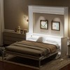 Queen Size Murphy Bed with Desk, LED Lights, and USB Charging Station for Bedroom or Apartment - 3 of 4