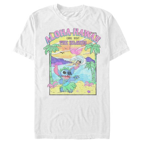 Men s Lilo Stitch Aloha Hawaii Come Visit The Islands T shirt