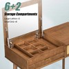 43.3" Classic Wood Makeup Vanity Set with Flip-top Mirror and Stool, Dressing Table with Three Drawers and storage space - 4 of 4